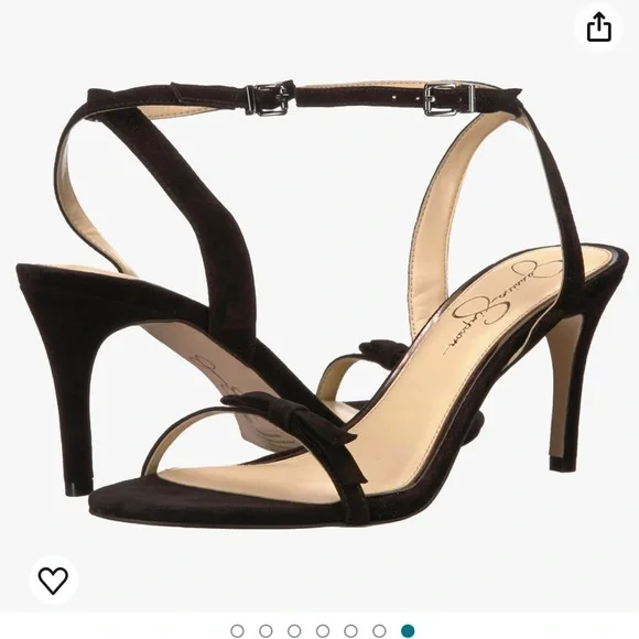 NEW Jessica Simpson Black Suede Heels - Picture 4 of 9